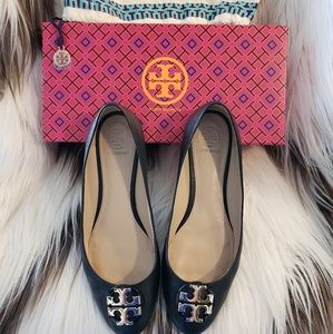 Tory Burch Claire ballet flats, black leather